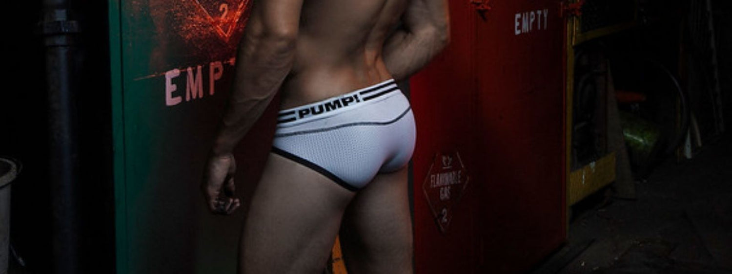 gay model wearing gay briefs