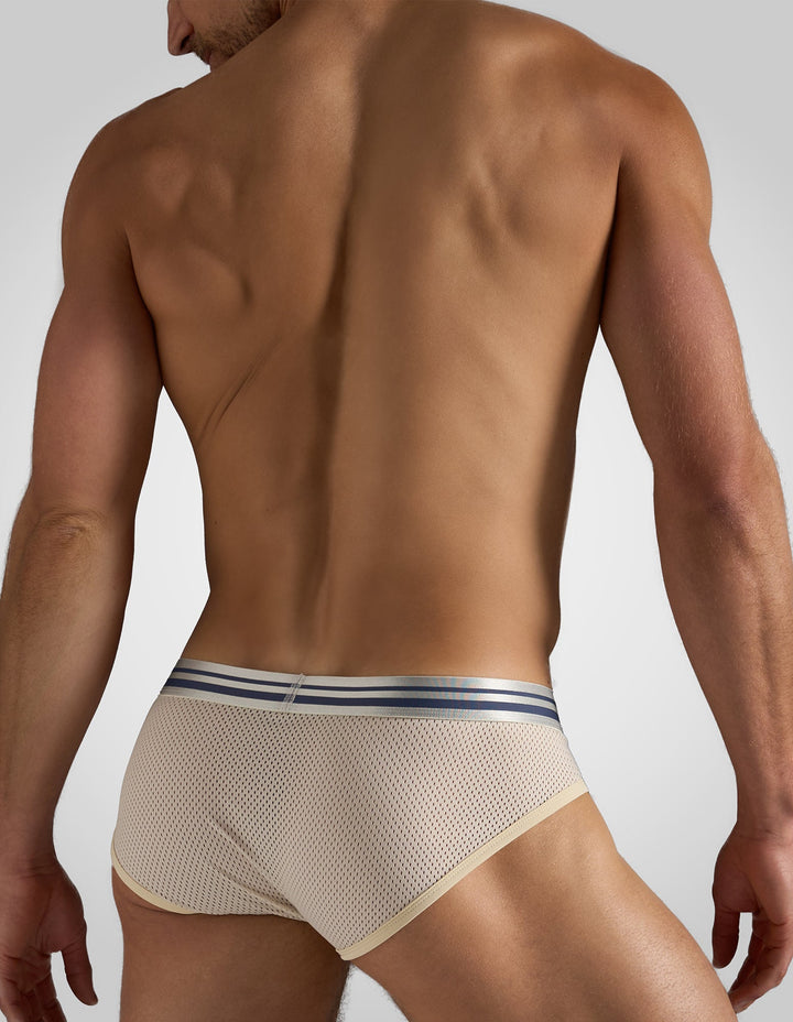 TEAMM8 Racer Mesh Briefs Ecru